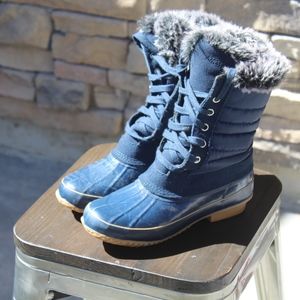 Khombu Navy Snow Boots
